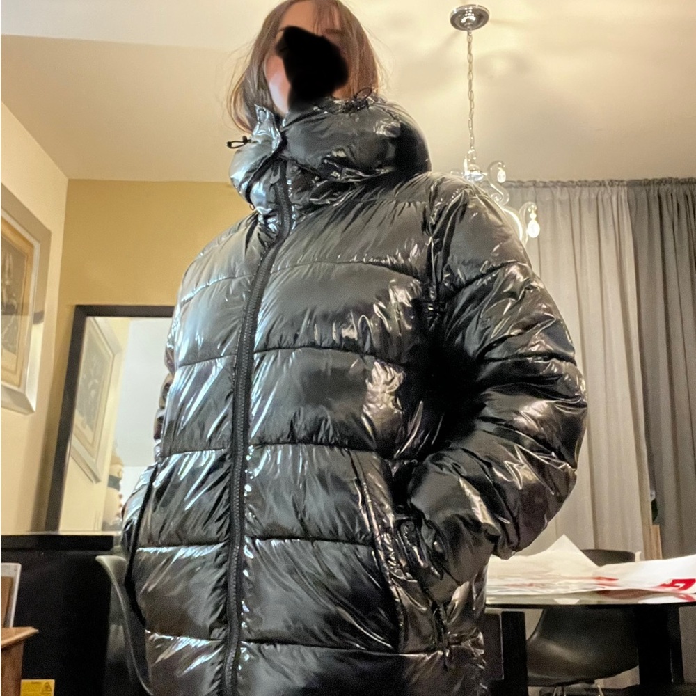 Noize Shiny Black Puffer Jacket